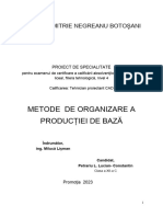 Petrariu Lucian - Metode de Organizare a Producției de Bază