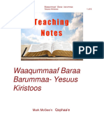 Teaching Notes on the Son of God His Deity and Eternality in Afaan Oromo
