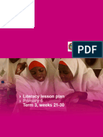 Sample lesson plan - Literacy TERM 3