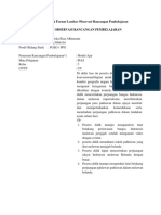 Lampiran 4. LK 3  Format Lembar Observasi Rancangan Pembelajaran