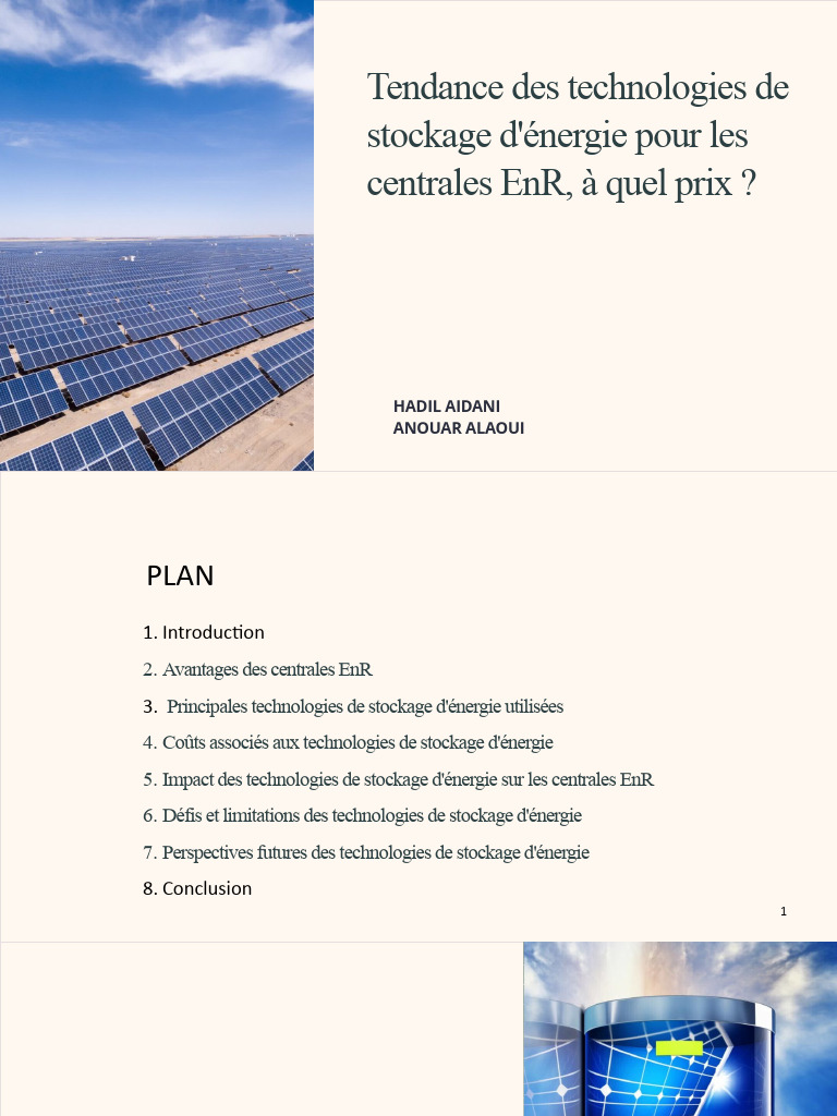 Technologies de stockage d'énergie EnR | PDF | Stockage de l'énergie ...