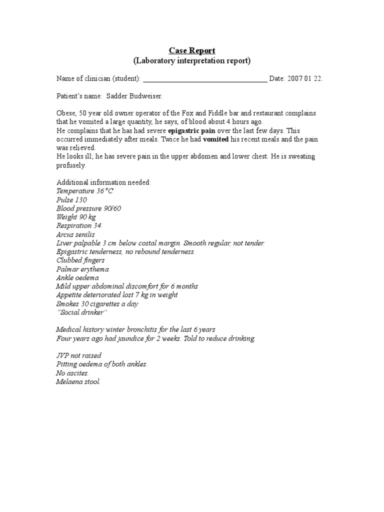 Laboratory Interpretation Report PDF Rtt Medicine