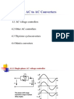 AC to AC Converter Chapter on Thyristors and Control Methods