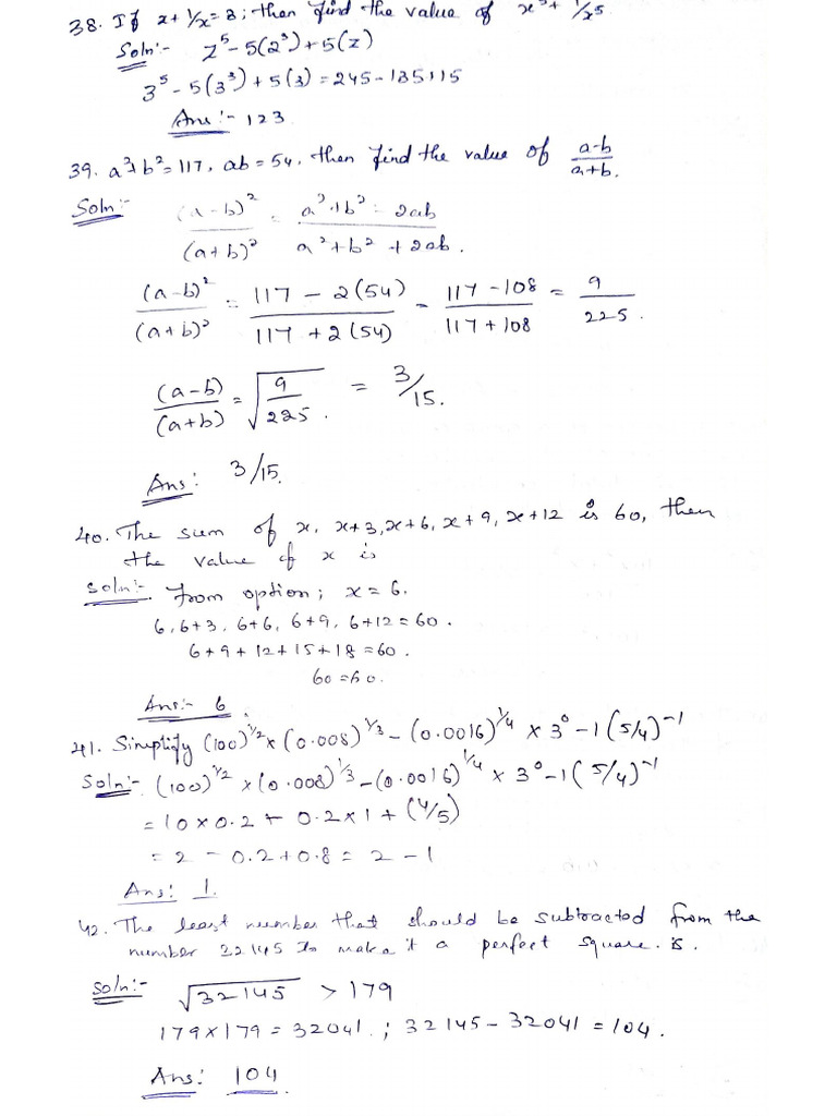 TNPSC Notes Math | PDF