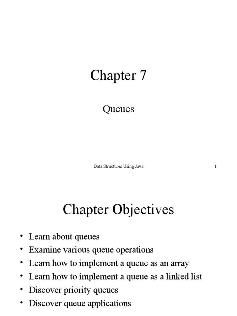 Queues: Data Structures Using Java 1 | PDF | Queue (Abstract Data Type ...