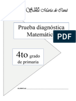 Matemática - Evaluación Diagnostica 4to