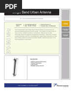 Single Band Urban Antenna: 65° 2.6 M Vertical Polarized FET Antenna