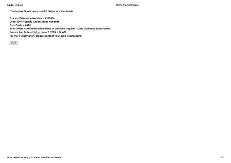 Online Payment Failure Details | PDF | Finance & Money Management