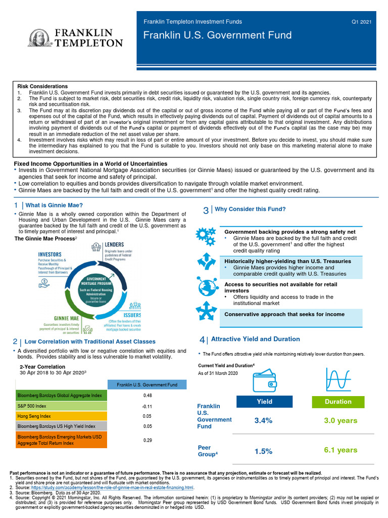 Flyer - Franklin US Gov't Fund - Eng+TChi - Dec 20 | PDF | Investment ...