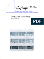 Ebook Maintenance Architecture 1St Edition Hilary Sample Online PDF All Chapter