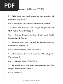 Class 7th Current Affairs 