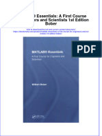 Matlab Essentials A First Course For Engineers and Scientists 1St Edition Bober Online Ebook Texxtbook Full Chapter PDF