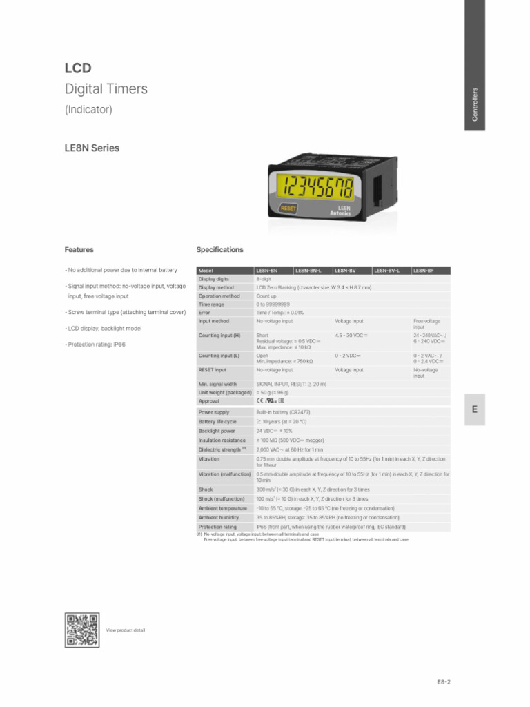 Autonics LE8N | PDF