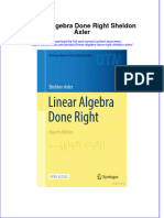 Linear Algebra Done Right Sheldon Axler Online Ebook Texxtbook Full Chapter PDF