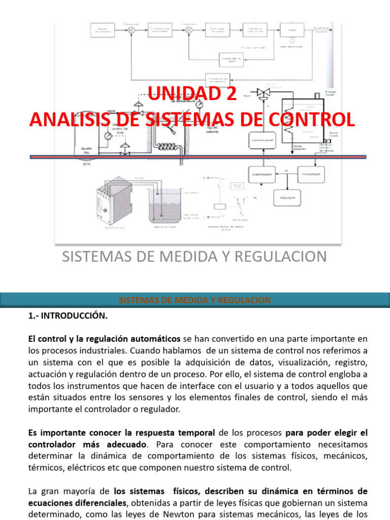 Tema 2 Sistemas de Control | PDF | Sistema de control | Ecuaciones