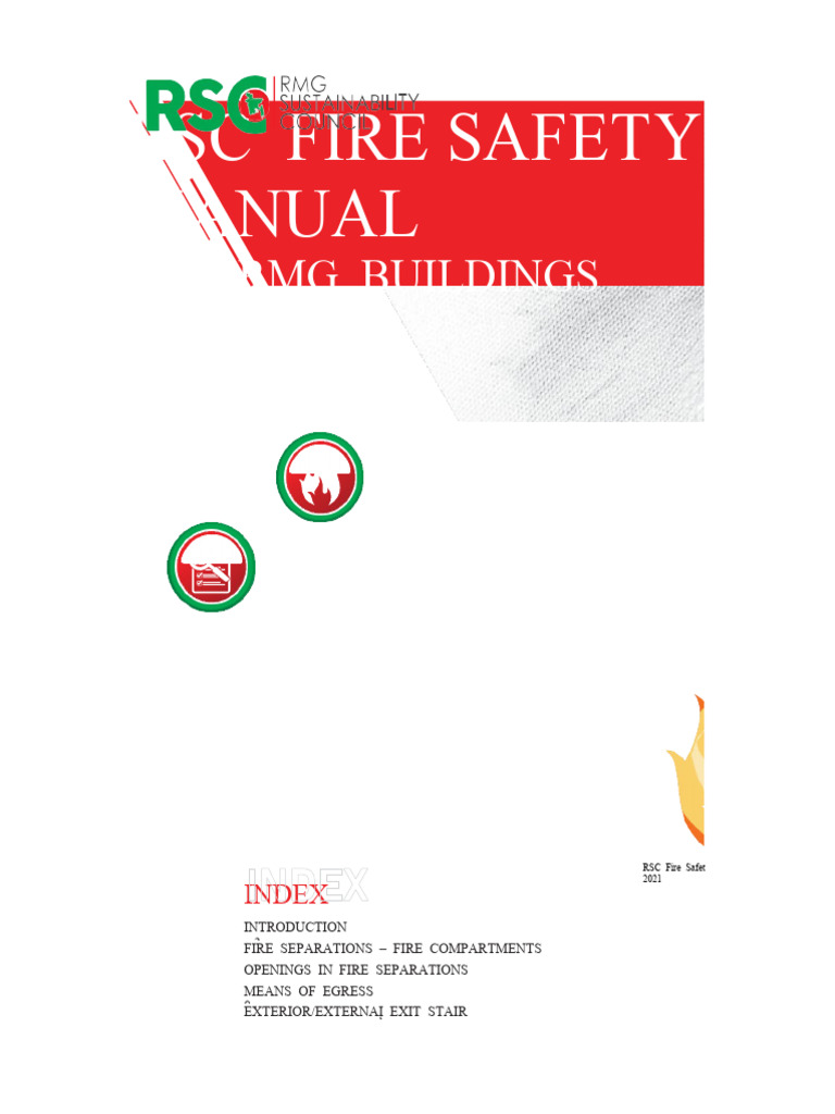 RSC Fire Safety Manual for RMG Buildings | PDF | Fire Sprinkler System ...