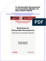 Ebook Marketing For Sustainable Development Rethinking Consumption Models 1St Edition Sihem Dekhili Online PDF All Chapter