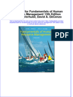 PDF Test Bank For Fundamentals of Human Resource Management 13Th Edition Susan L Verhulst David A Decenzo Online Ebook Full Chapter