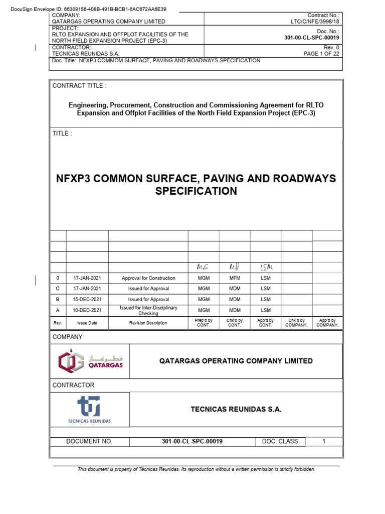 Paving Specifications for NFE Project | PDF | Road Surface | Road