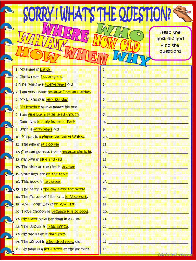 Questions For Young Learners | PDF | Home & Garden