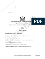 8401 Information And Communications nology(ICT) UNEB Sample Paper New Curriculum 2024 plus Scoring Guide