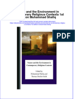 Nature and The Environment in Contemporary Religious Contexts 1St Edition Muhammad Shafiq Online Ebook Texxtbook Full Chapter PDF