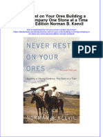 Never Rest On Your Ores Building A Mining Company One Stone at A Time Second Edition Norman B Keevil Online Ebook Texxtbook Full Chapter PDF
