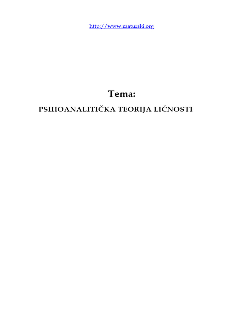TEORIJA-LICNOSTI | PDF