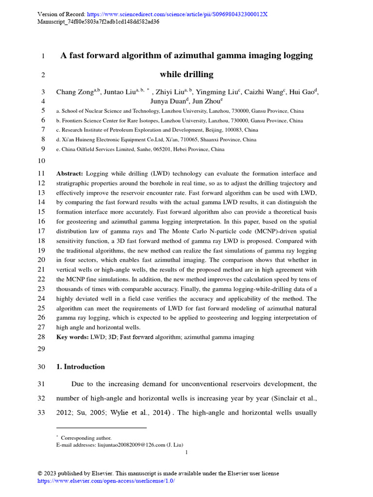 3D Fast Forward Algorithm for Azimuthal Gamma | PDF | Computer ...