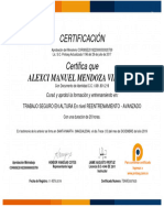 Certificado de Altura Aexci Mendoza