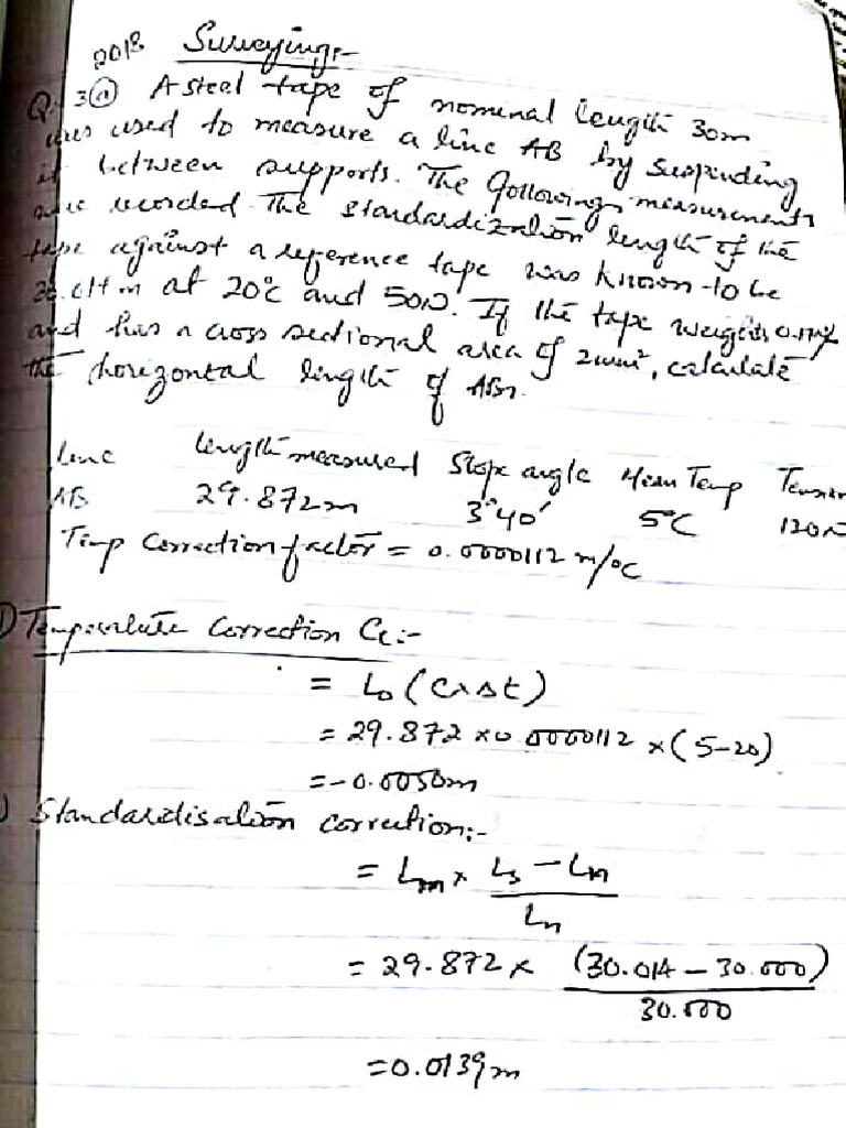 Surveying 2018 problems solved pdf