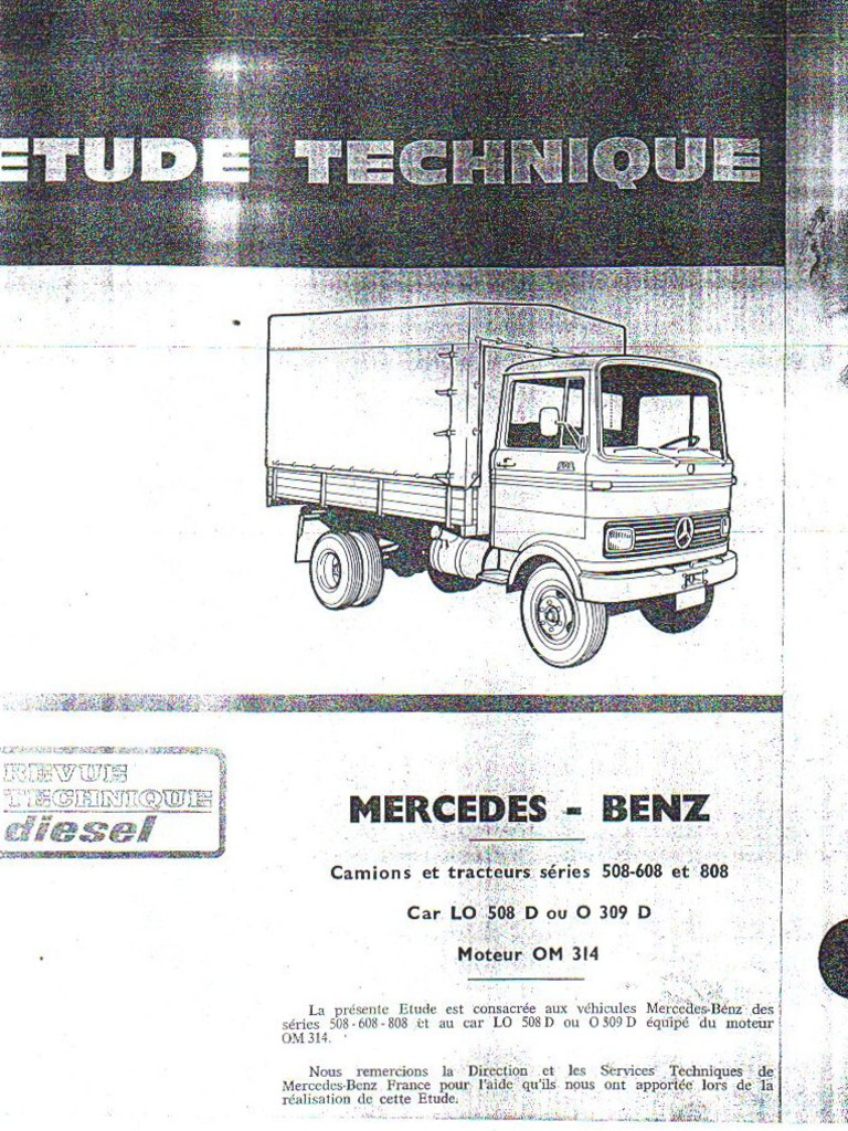 Fiche Technique Mercedes 508d