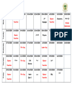 EB7 Exam Scheduling Template