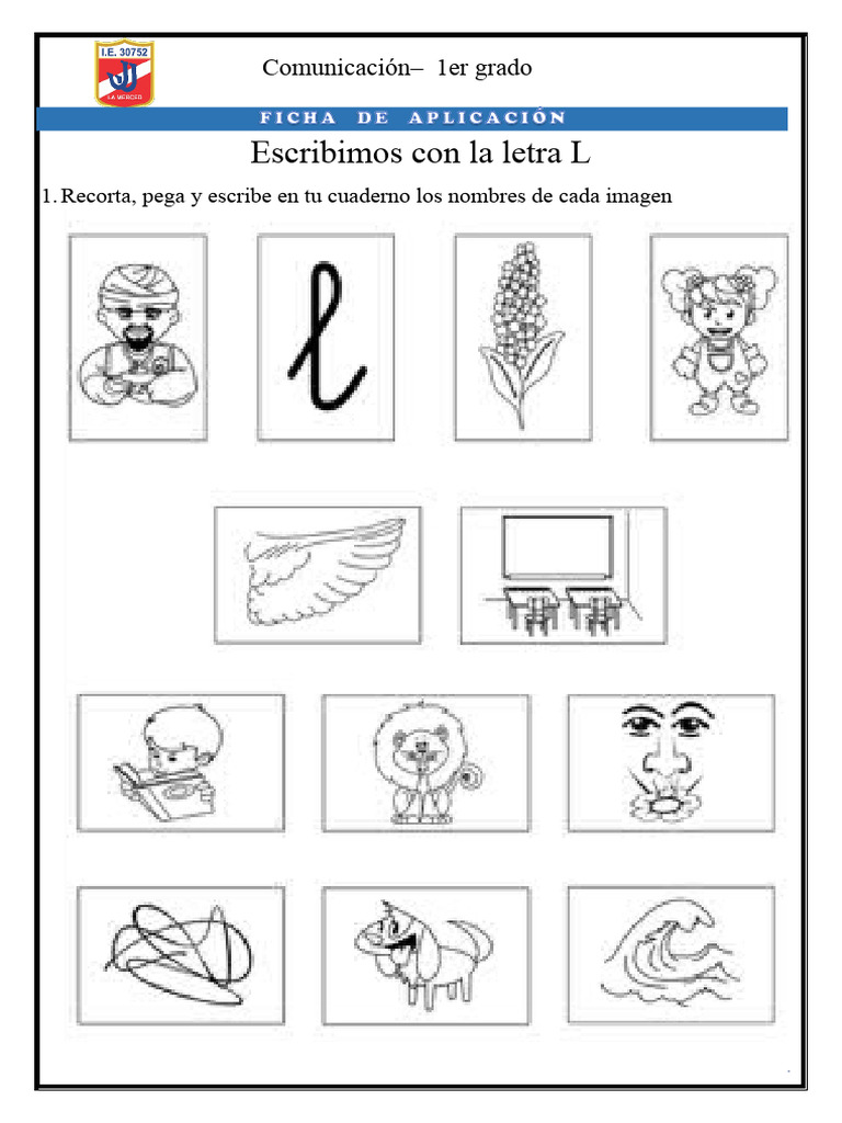 Ficha Escribimos Con La L | PDF | Ficción general