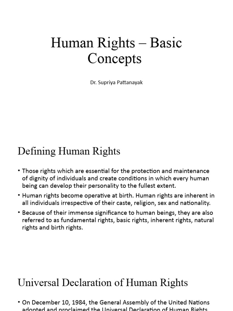 Human Rights Basic Concepts | PDF | Human Rights | Rights