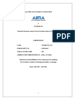 Synopsis - Financial Statement Analysis Focused On Ratio Analysis of HDFC Bank (NITISH GULATI - P402320447)