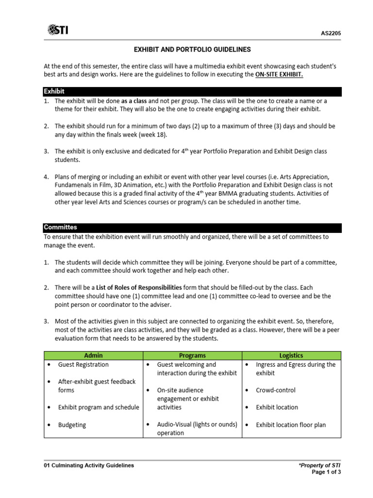 01 Exhibit and Portfolio Guidelines | PDF | Social Media | Popular ...