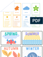 Colourful Pastel Season Descriptor Flashcards
