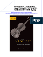 Ebook Notes For Violists A Guide To The Repertoire Notes For Performers Series 1St Edition David M Bynog Online PDF All Chapter