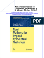 Download ebook Novel Mathematics Inspired By Industrial Challenges Mathematics In Industry 38 Michael Gunther Editor online pdf all chapter docx epub 