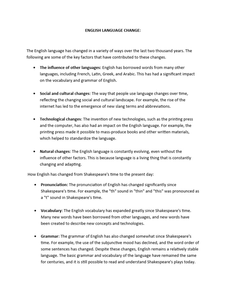 English language change pdf linguistics english language
