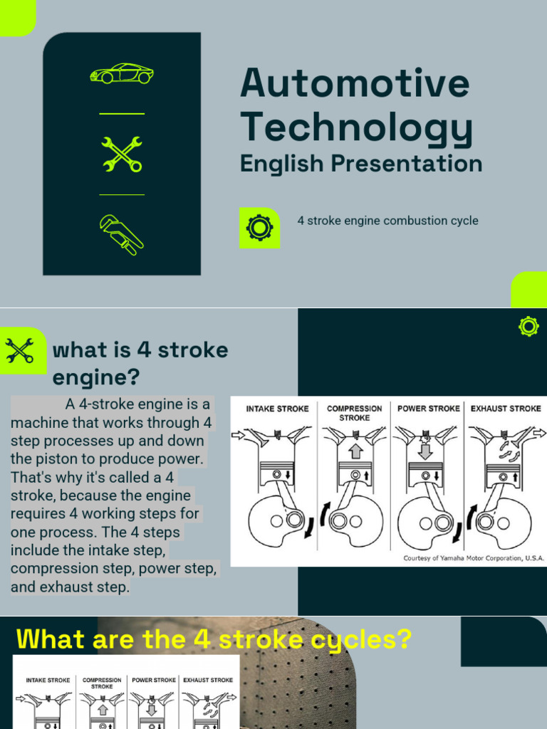 4-Stroke Engine Combustion Cycle Explained | PDF | Technology & Engineering