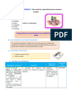 DIA 1 SESION DE APRENDIZAJE Comprendemos La Importancia de Los Carbohidratos en La Salud