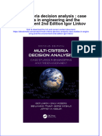 Multi Criteria Decision Analysis Case Studies in Engineering and The Environment 2Nd Edition Igor Linkov Online Ebook Texxtbook Full Chapter PDF