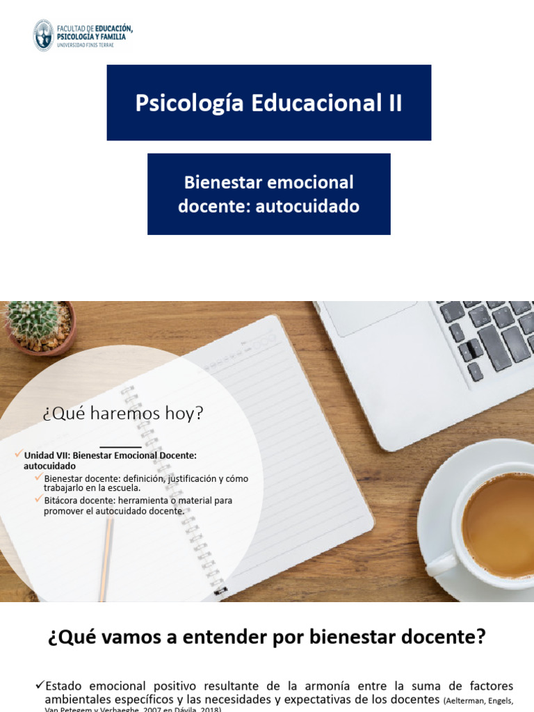 Bienestar Emocional Docente y Autocuidado | PDF | Autoeficacia | Las ...
