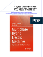 Multiphase Hybrid Electric Machines Applications For Electrified Powertrains Ahmad S Al Adsani Omid Beik Online Ebook Texxtbook Full Chapter PDF