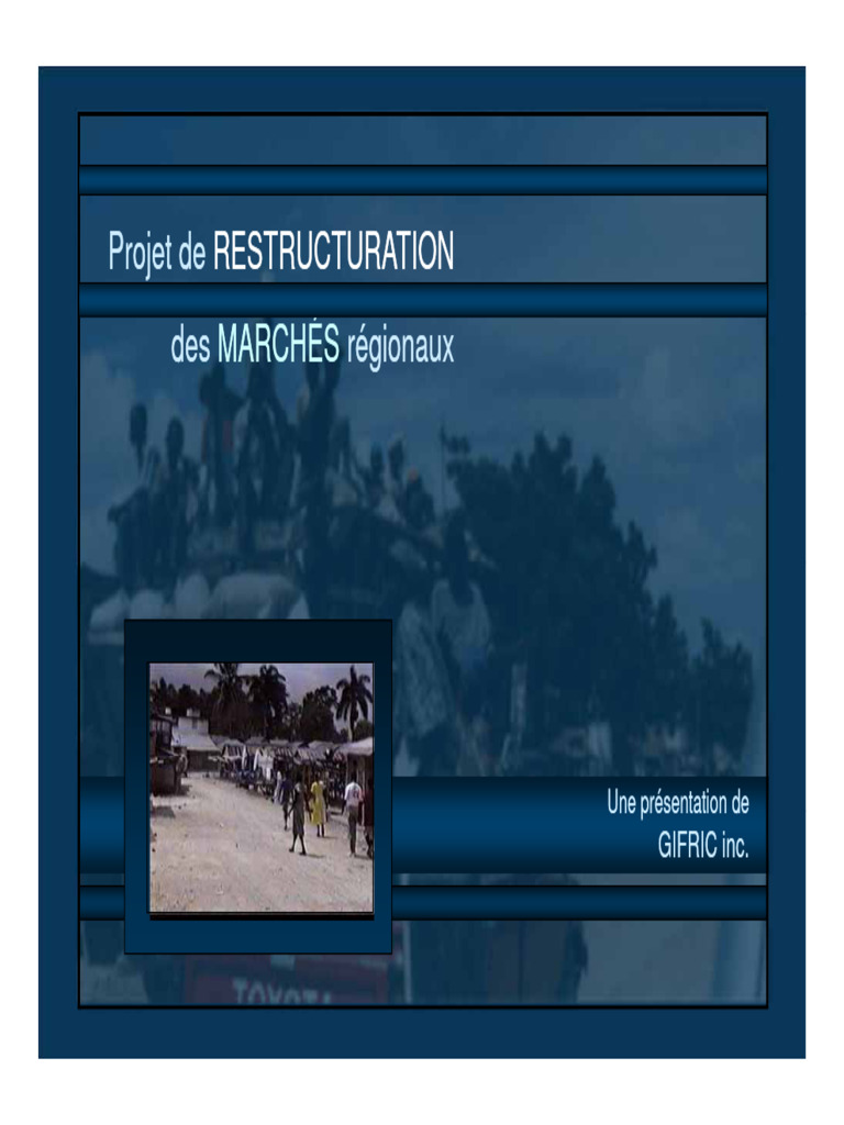 Restructuration des marchés régionaux | PDF | Haïti | Restructuration