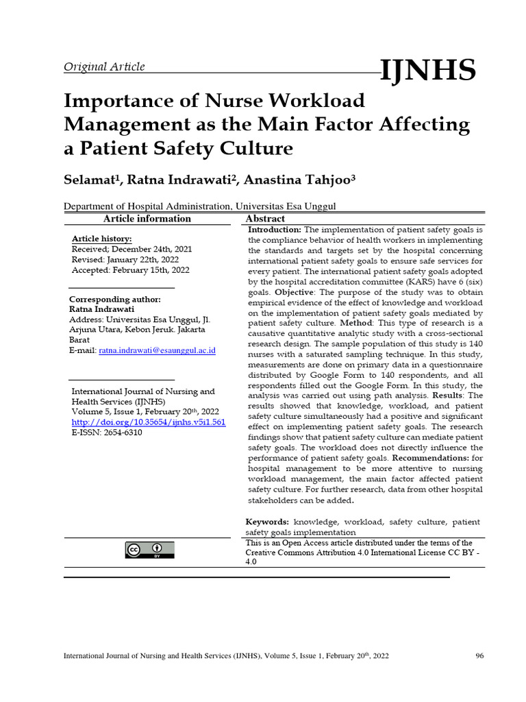 561-Original Article-3872-1-10-20220220 | PDF | Patient Safety | Nursing