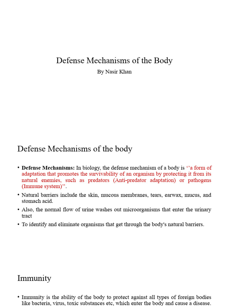 Defence Mechanisms of The Body | PDF | Immune System | Antibody