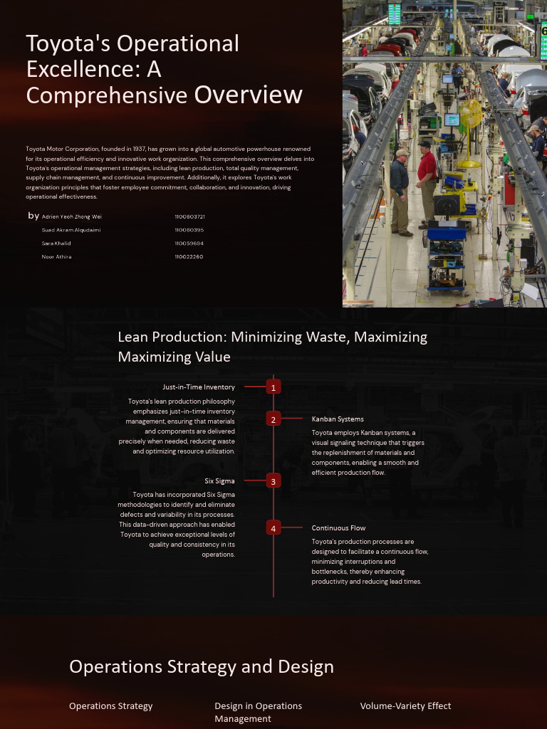 Toyota's Path to Operational Excellence | PDF | Lean Manufacturing ...